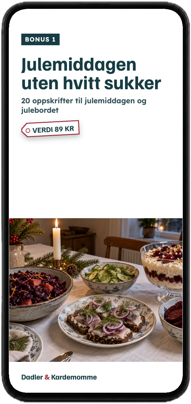 Julemiddagen uten hvitt sukker